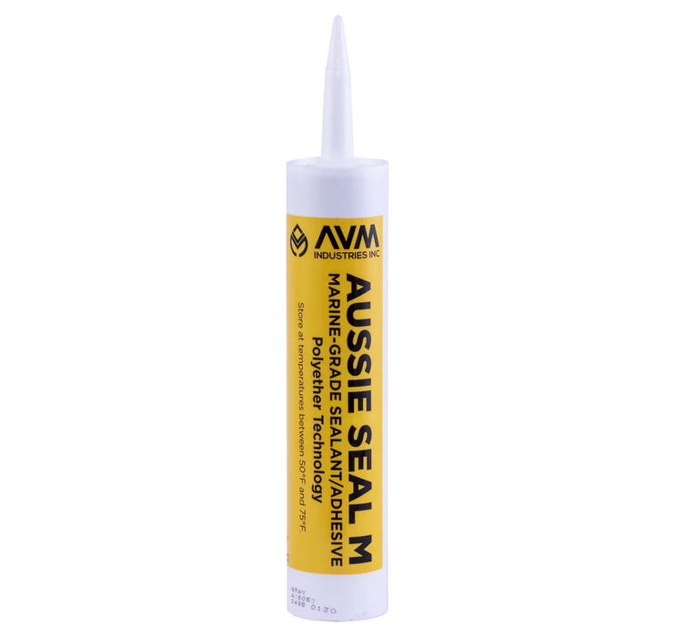 AVM Aussie Seal M gray marine-grade polyether sealant in 10 oz standard cartridge