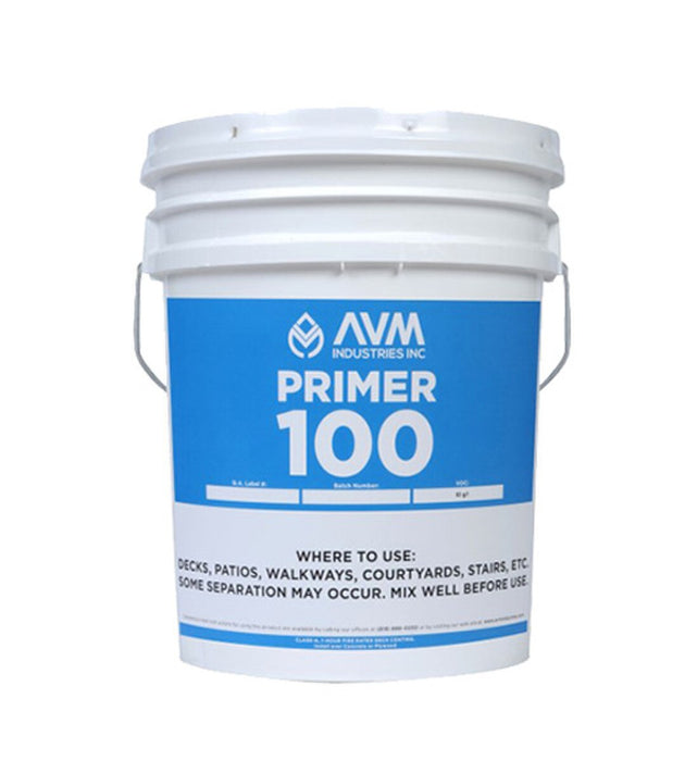 AVM Primer 100 water-based acrylic primer in 2 gallon pail for waterproofing systems