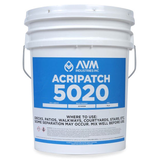 AVM AcriPatch 5020 medium duty acrylic patch in 2 gallon pail for deck surface preparation