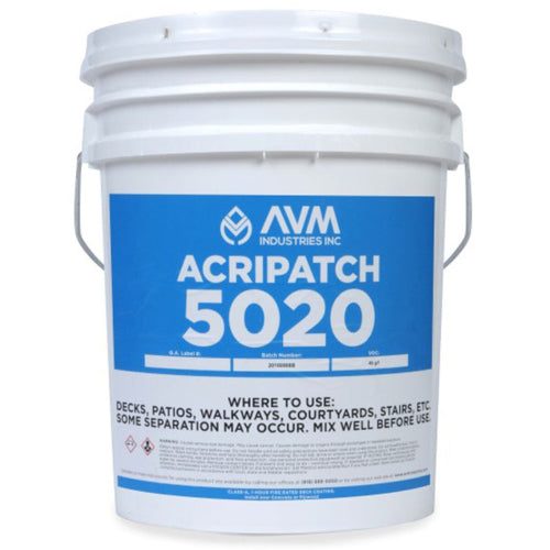 AVM AcriPatch 5020 Medium Duty – 5 Gallon Pail of Acrylic Surface Patch for Deck Waterproofing Systems