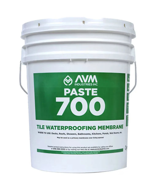AVM Paste 700 acrylic waterproofing paste used in System 700 for decks and backer boards